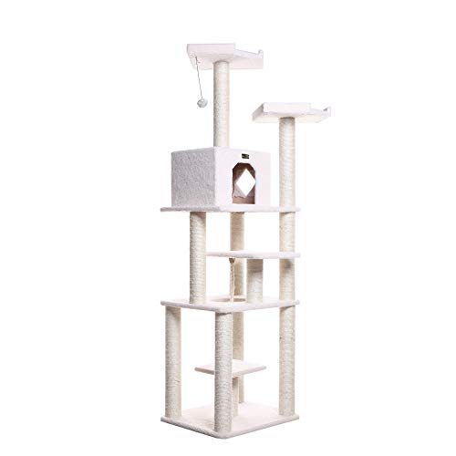 Cat Tree Model B7801 (32"(L)X27"(W)X78"(H) / Alabaster)