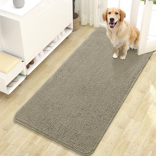Dog Door Mat for Muddy Paws 47x24 (Warm Taupe / 47" X 24")