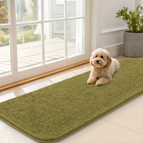 Dog Door Mat for Muddy Paws 59x20 (Willow Green / 59" X 20")