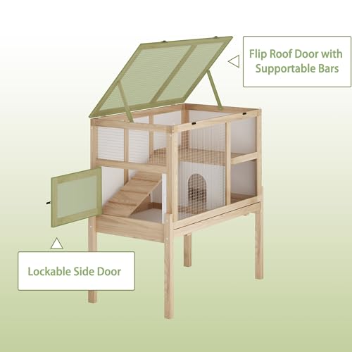 Guinea Pig House for 2 with Stand