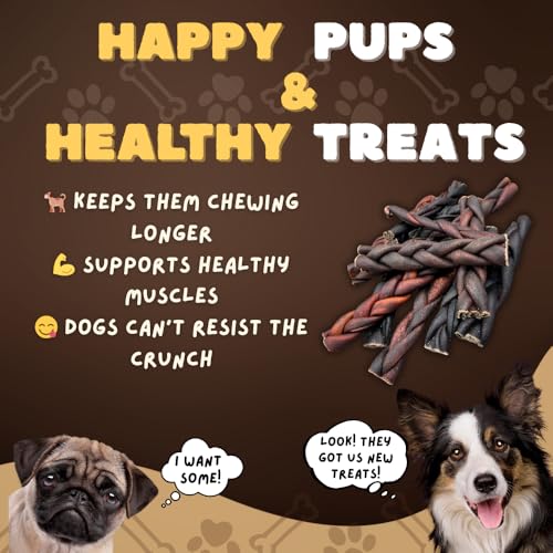 6 Inch Braided Collagen Sticks for Dogs