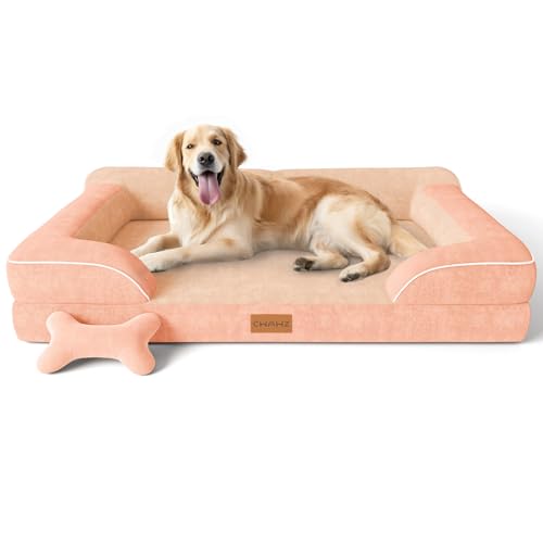 Extra Large Dog Bed (Peach Pink / X-Large(42"L x 30"W x 9.5"Th))