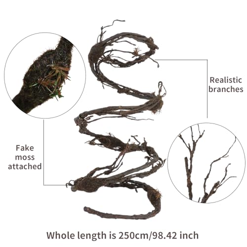 98" Bendable Fake Tree Vines Branch Moss Garland Halloween Decor