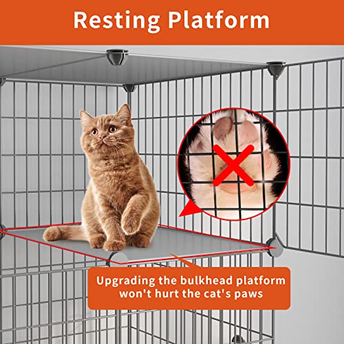 Cat Cage with Litter Box (41.3"L x 17.8"W x 55.1"H)
