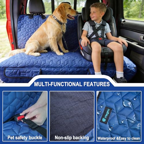 Dog Car Seat Covers for Back Seat (Truck Bench-61"W / Blue)