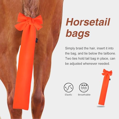 Stretchy Horse Tail Guard (Orange)