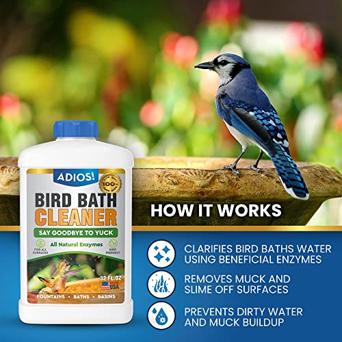 Bird Bath Cleaner Safe for Birds (16oz)