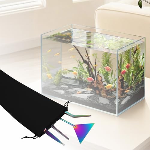 15Inch Extra Long Design Aquarium Aquascaping Tool Kit (Colorful)