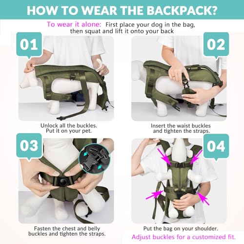 Dog Backpack Carrier (Green)