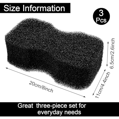3 Pcs Horse Groomer Sponge Scrubber Massager Horse Grooming Brush Kit Supplies Large Soft Care for Cleaning Washing Bathing