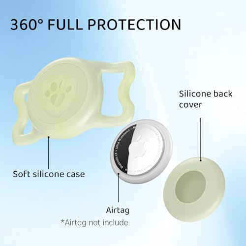 IP68 Waterproof AirTag Holder for Dog Collar (Luminous)