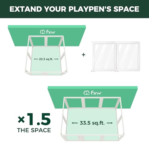 AuraSpace Clear Acrylic Indoor Dog Playpen (White / 35"H)