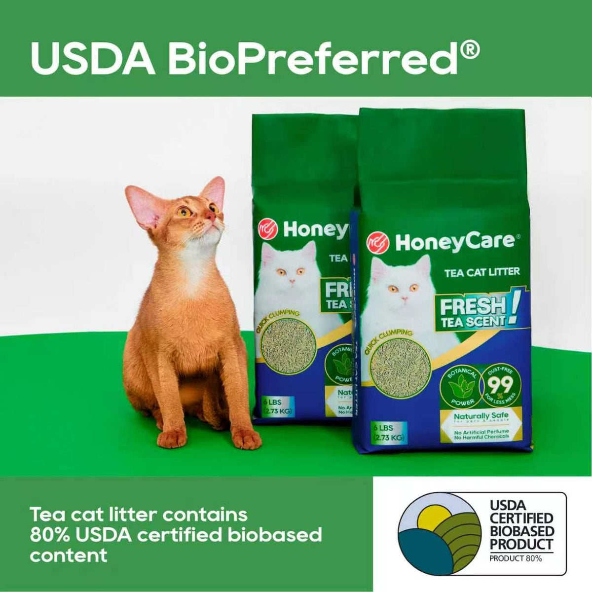 HoneyCare Tea Cat Litter (24 lbs)