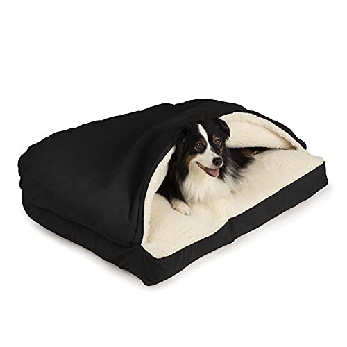 Rectangle Cozy Cave Dog Bed (Black / Extra Large)