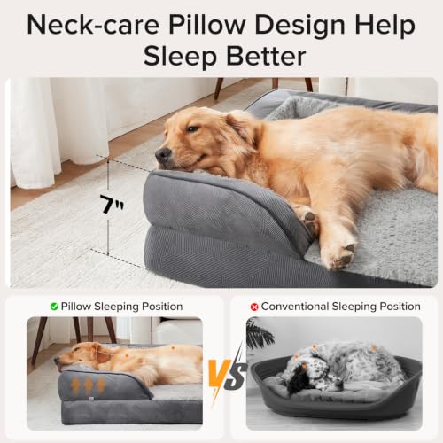 Orthopedic Dog Beds Large Sized (Grey / XL (42"x 32"x 7"))