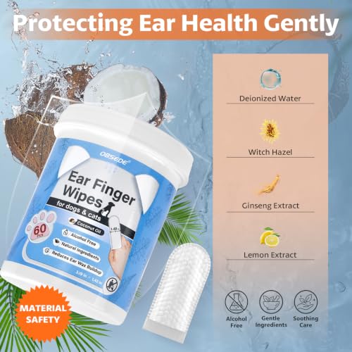 Ear Finger Wipes for Dogs & Cats