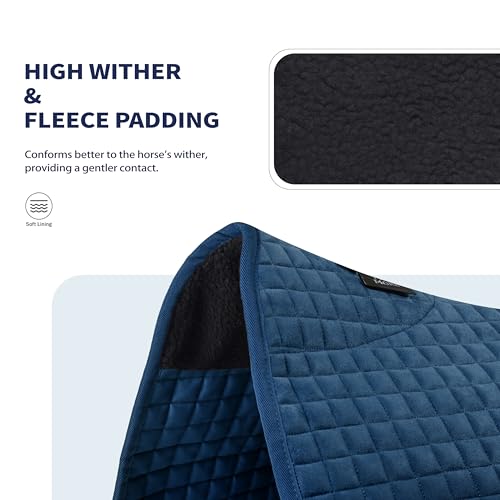 All Purpose Square Quilted Western Saddle Pad (Turquoise)