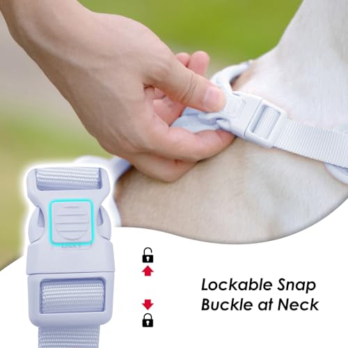 No Pull Dog Harness for Large Sized Dogs Puppy Vest No Choke (Light Blue / L(Neck:20.9-31.5", Chest:24.8-37.4"))