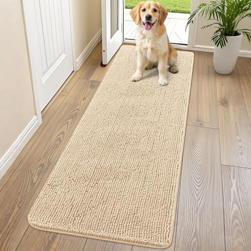 Dog Door Mat for Muddy Paws 70x24 (Beige / 70"X24")