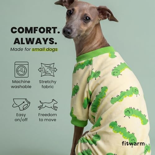 Caterpillar Dog Fleece Pajamas (Caterpillar / X-Small)