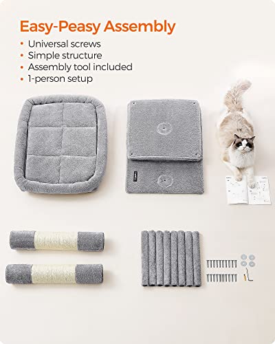 Cat Tree 40.6 (XL (26.8"L x 18.9"W x 40.6"H) / Light Gray)