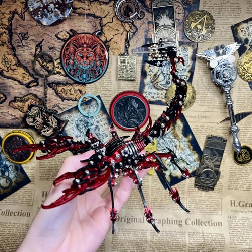 Scorpion 3D Metal Puzzles Kits for Adults Teens (Red+black)