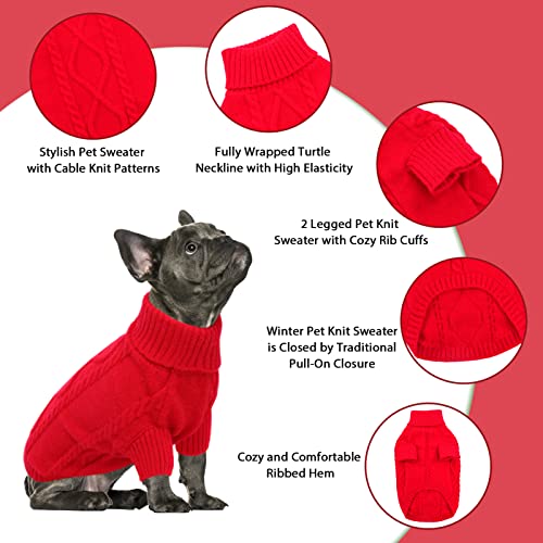 Dog Sweater for Small to Large Dogs (Large / Red)