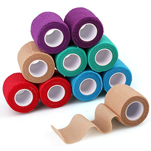 10 Rolls Self Adhesive Vet Wrap (2 Inch x 5 yards)