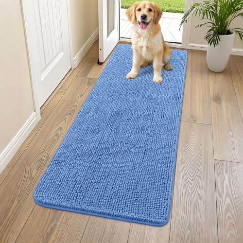 Dog Door Mat for Muddy Paws 54x24 (Cornflower Blue / 54"X24")
