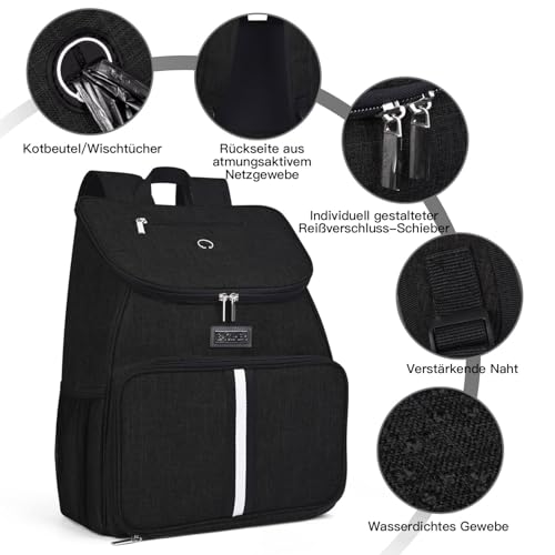 Dog Travel Bag (Black-A)