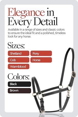 Fremont Soft Synthetic Leather Horse Halter (Black / Cob)