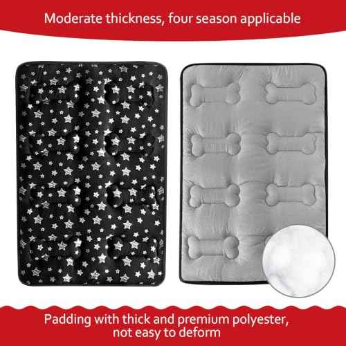 Dog Crate Mat (Large 36"X23" / Black)