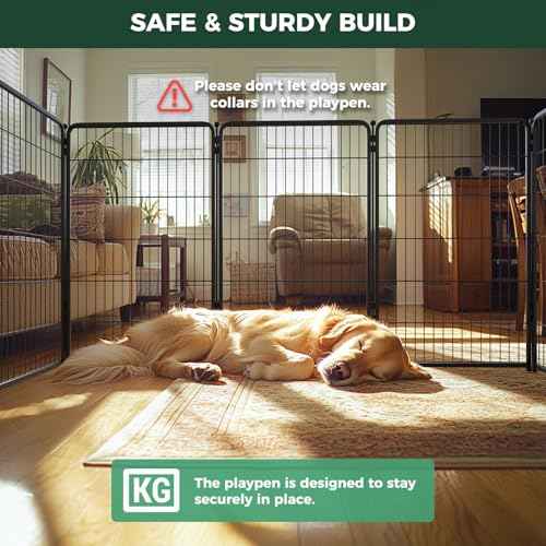 Homeplus Indoor Dog Playpen with Divider Connectors (Black / 45"H)
