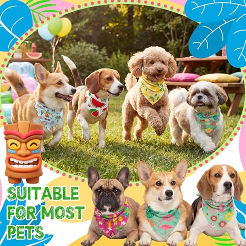 100 PS Dog Bandanas Bulk for Summer Charm Grooming (Summer / 25.6 x 17.7 x 17.7 Inch)