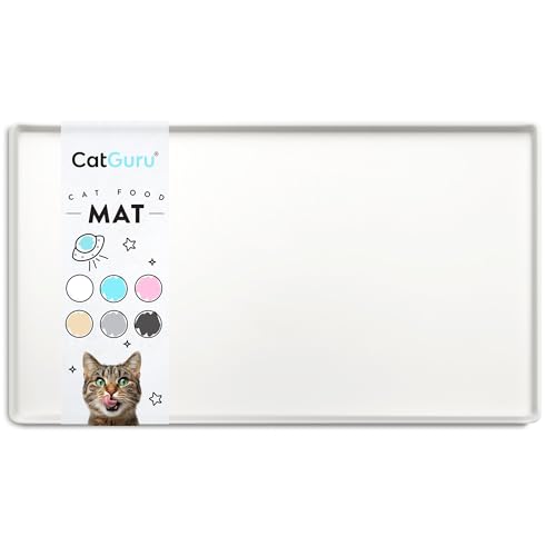 Premium Cat Food Mat (19"L x 11"W / Marshmallow)