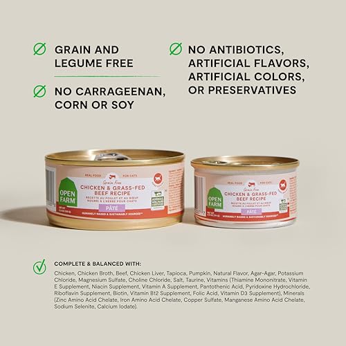 Wet Cat Food Chicken & Beef Canned Pate (2.8 Ounce (Pack of 18))