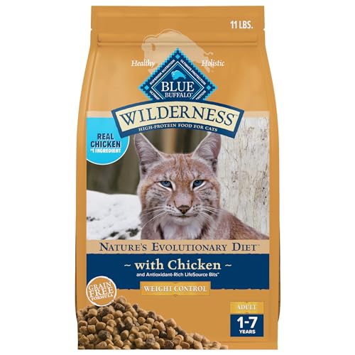 Blue Buffalo Wilderness Chicken Weight Control Dry Cat Food (14.67 Ounce (Pack of 12))