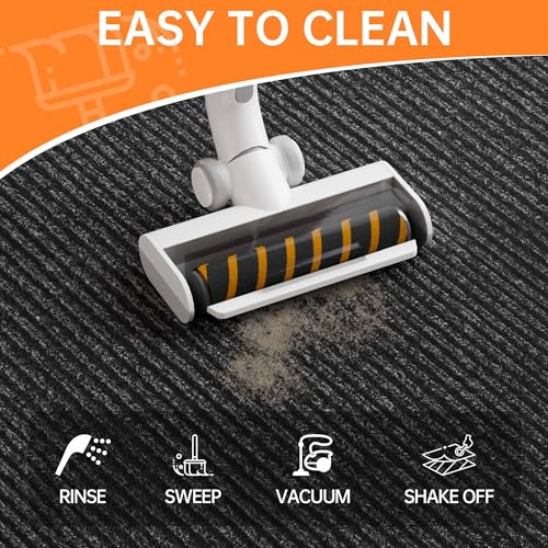 Indoor Outdoor Door Mat (Dark Grey Striped / 2' x 4' (Rectangular))