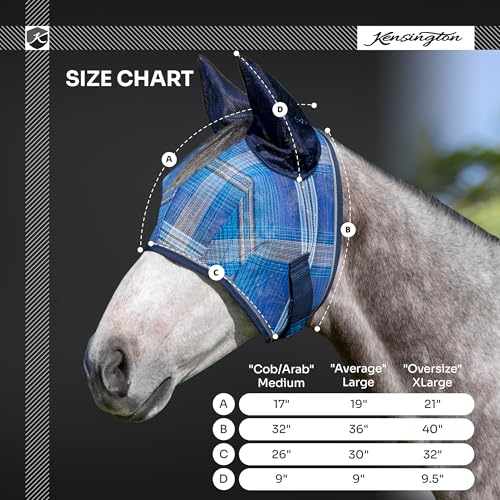 Kensington Signature Fly Mask w (L (Average Horse) / 2017 - Lavender Mint)
