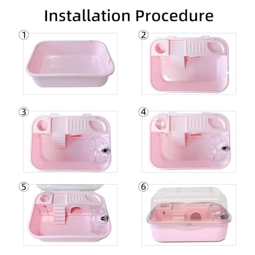 9 in 1 Hamster Cage Kit (Pink)