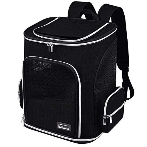 Expandable Pet Carrier Backpack (Black / 12.5"L x 9.0"W x 15.0"H)