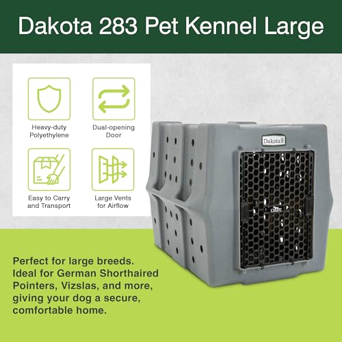 Dakota 283 Canine Rough and Tough Economy Dog Crate (Large / Dark Granite)