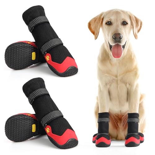 Dog Shoes for Hot Pavement Anti (Size 3: 1.96''x1.77''(L*W))