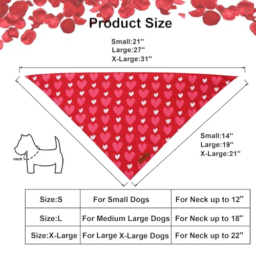 Valentine Dog Bandanas (X-Large / Valentine-2)