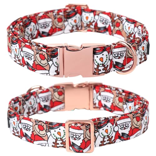 Christmas Dog Bowtie Collar (Small (Pack of 1) / A:Snowman Christmas)
