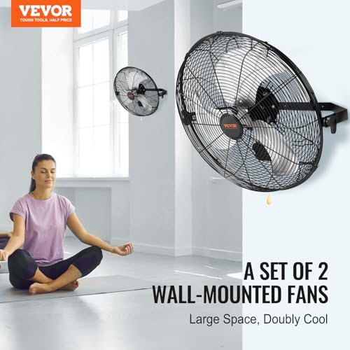 18 Inch Industrial Wall Mount Fan 2PCS (18 Inch 2 Pack / Standard)