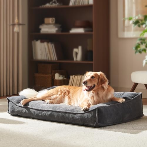 XL Orthopedic Dog Bed Large Sized Dog (Grey / 42"L x 30"W x 9.5"Th)