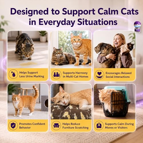 Cat Calming Pheromone Diffuser (Purple / 6.4 Fl Oz)
