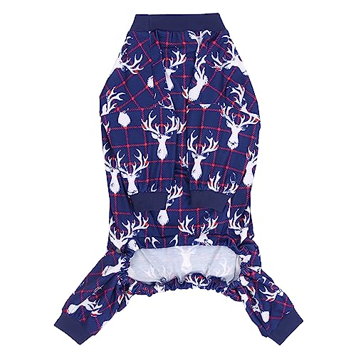 Dog Pajamas One Piece Light Comfy Pjs Pet Costume M (Medium / Reindeer)