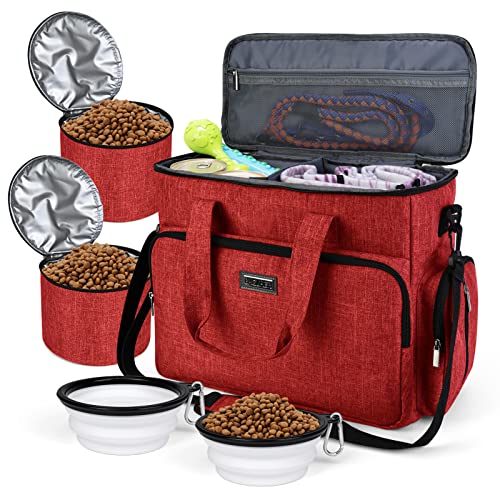 Dog Travel Bag (Red / Large)